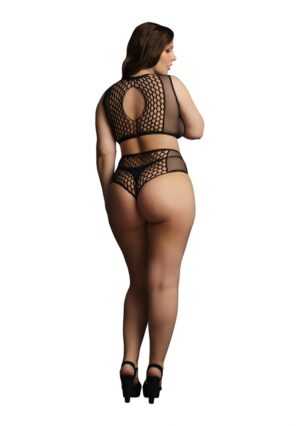 Duo Net Key-Hole Bra Set - Black - OSX - Afbeelding 6