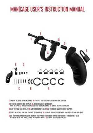 Model 21 - Chastity - 4.5" - Silicone Cock Cage - Black - Afbeelding 6