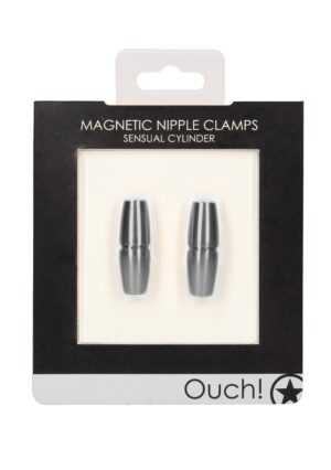 Magnetic Nipple Clamps - Sensual Cylinder - Grey - Afbeelding 2