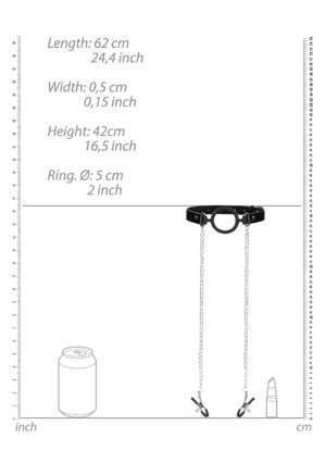 O-Ring With Nipple Clamps - Black - Afbeelding 4