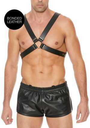 Men's Large Buckle Harness - One Size - Black - Afbeelding 1