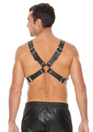Men's Large Buckle Harness - One Size - Black - Afbeelding 5