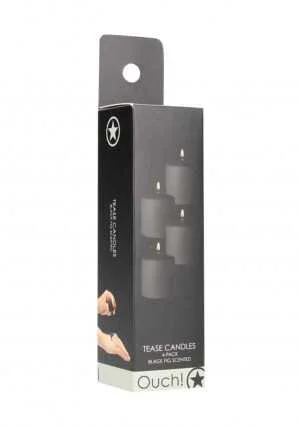 Tease Candles - Disobedient Smell - 4 Pieces - Black - Afbeelding 2