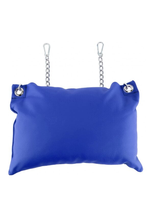 Leather pillow - Blue