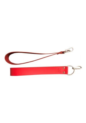 Leather sling loops - Red