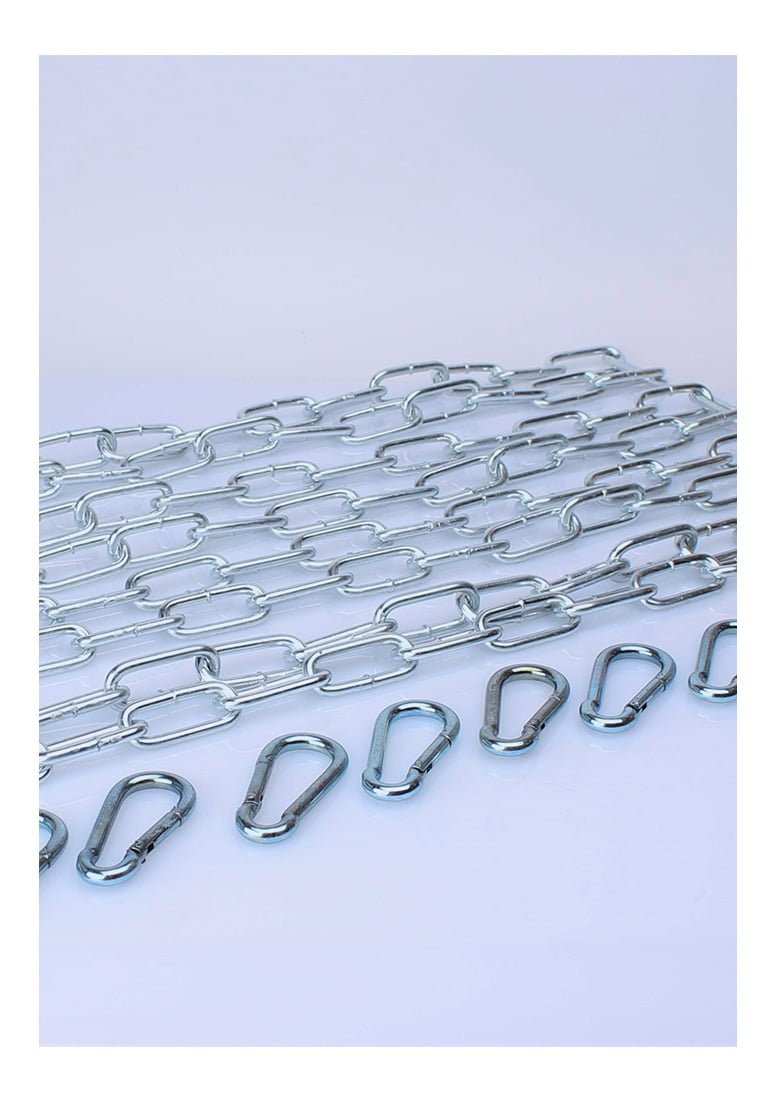 KIT 4 X 120 cm large link chain + 8 carabiners