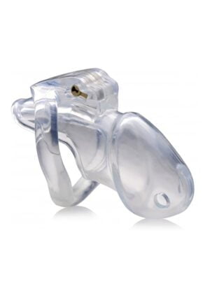 Clear Captor Chastity Cage with Keys - Medium - Afbeelding 4