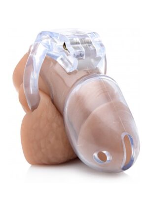 Clear Captor Chastity Cage with Keys - Small - Afbeelding 3