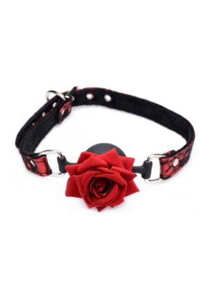 Silicone Ball Gag with Rose - Afbeelding 1