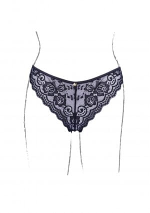 Claire - Elastic Lace Brief Golden Details - Black - OS - Afbeelding 9
