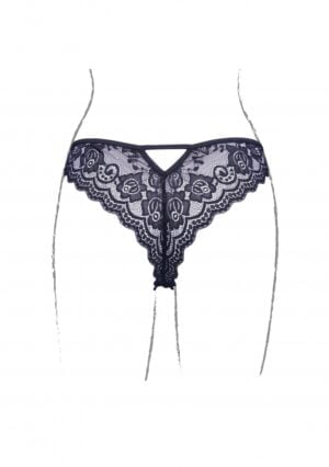 Claire - Elastic Lace Brief Golden Details - Black - OS - Afbeelding 10