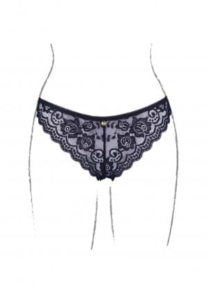 Zo - Lace Brief Back Lacing Golden Details - Black - OS - Afbeelding 9