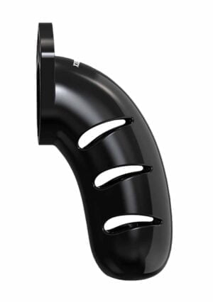 Model 22 - Chastity - 4.5" - Cock Cage with Electro - Black - Afbeelding 4