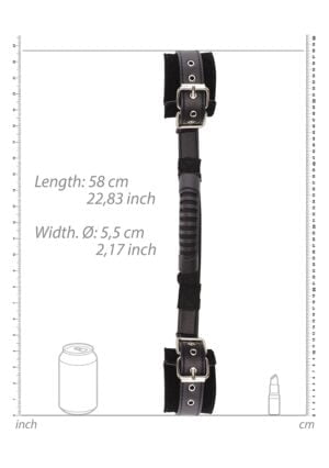 Bonded Leather Hand Cuffs With Handle - Afbeelding 4