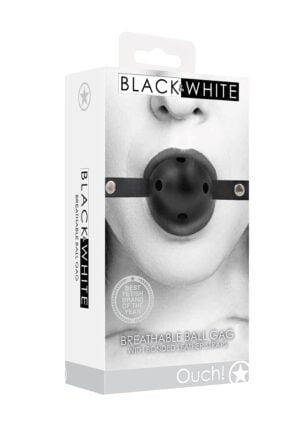 Breathable Ball Gag - With Bonded Leather Straps - Afbeelding 2