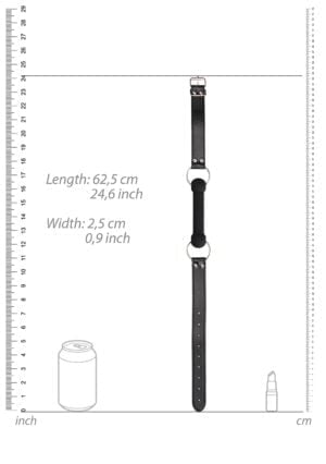 Silicone Bit Gag - With Adjustable Bonded Leather Straps - Afbeelding 4