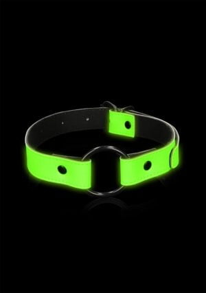 O-Ring Gag - Glow in the Dark - Neon Green/Black - Afbeelding 1