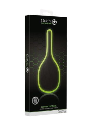Round Paddle - Glow in the Dark - Neon Green/Black - Afbeelding 2