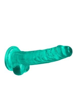 7" / 17 cm Realistic Dildo with Balls - turquoise - Afbeelding 6