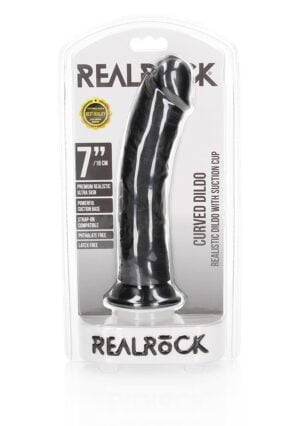 7 " Cock - Regular Curved - Black - Afbeelding 2