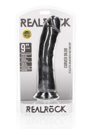 Dildo without Balls with Suction Cup - 9''/ 23 cm - black - Afbeelding 2