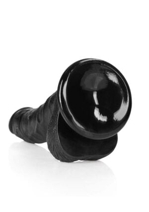 Dildo with Balls and Suction Cup - 7''/ 18 cm - black - Afbeelding 6