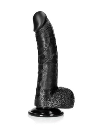Dildo with Balls and Suction Cup - 8''/ 20.5 cm - black - Afbeelding 5
