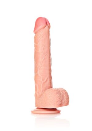 Dildo with Balls and Suction Cup - 10''/ 25.5 cm - flesh - Afbeelding 1