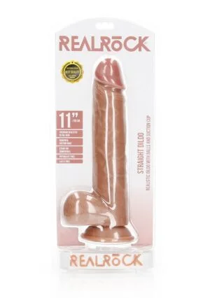 11 " Cock With Balls - Regular Straight - Tan - Afbeelding 2