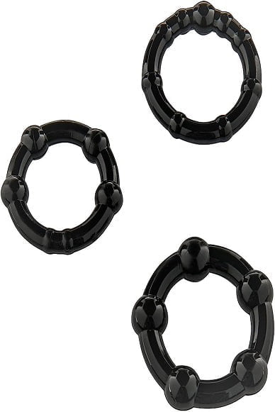 basic get hard cock ring set black