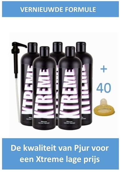 * xtreme® premium silicone glijmiddel 500ml (5 flessen)