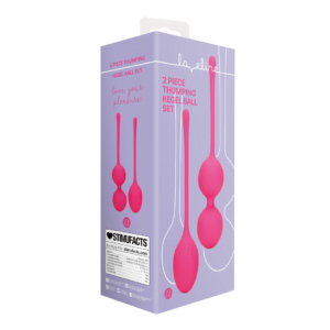 2 piece thumping kegel ball set wild strawberry