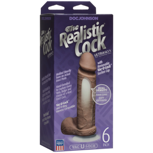 Realistic Cocks - UR3 - 6 Inch - Brown