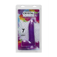 7 Inch Thin Cock with Balls - Purple