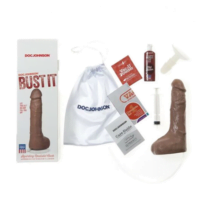 Squirting Realistic Cock - 1 oz. Nut Butter - Brown