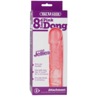 Vac-U-Lock 8" Pink Crystal Jellie Dong (20xcm)