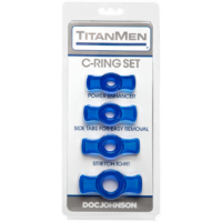 TitanMen - Cock Ring Set Blue
