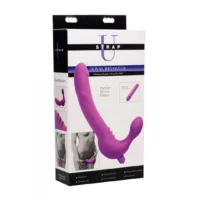 ROYAL REVOLVER Vibrating Silicone Strapless Strap On - Purpl