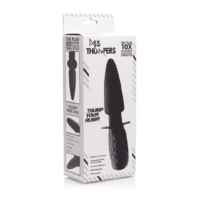 The Plug 10x Silicone Vibrating Thruster - Black