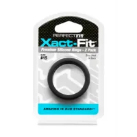 #15 Xact-Fit Cockring 2-Pack - Black