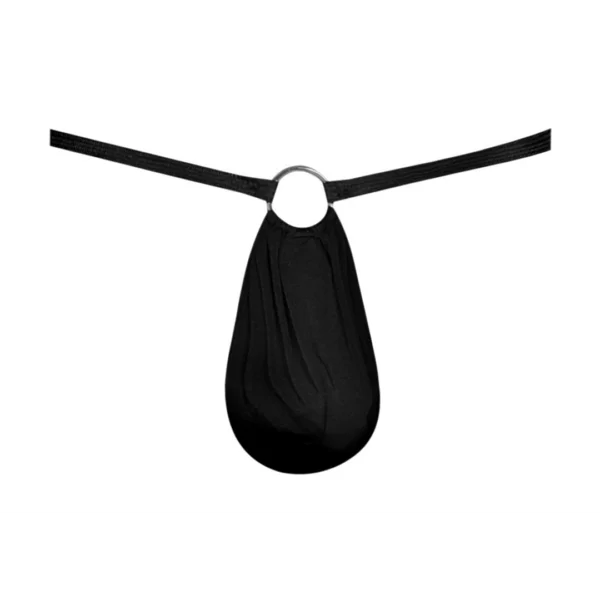 G-String w/Front Ring Black One Size
