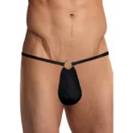G-String w/Front Ring Black One Size