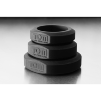 Tom Of Finland - 3 Piece Silicone Cock Ring Set - Black