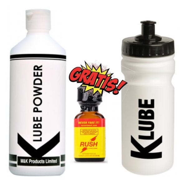 k lube (200gr poeder voor 20 ltr glijmiddel) & shaker k lube (200gr poeder voor 20 ltr glijmiddel) & shaker
