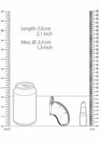 model 13 chastity 2.5" cock cage transparent