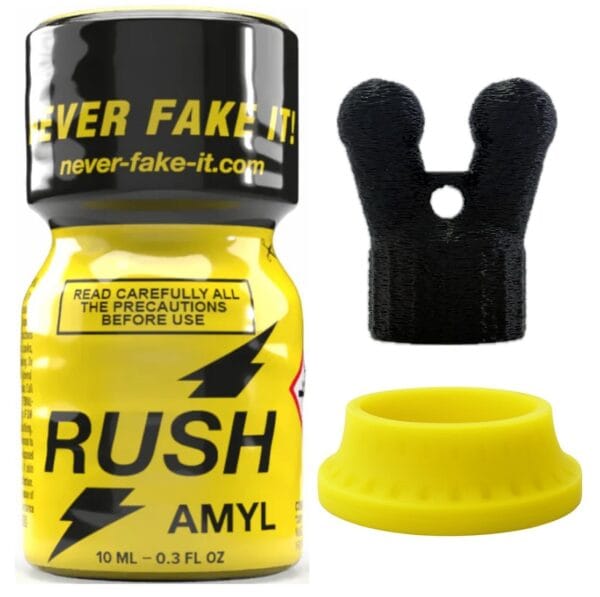 * rush amyl poppers 10ml double sniffer no flip holder * rush amyl poppers 10ml double sniffer no flip holder