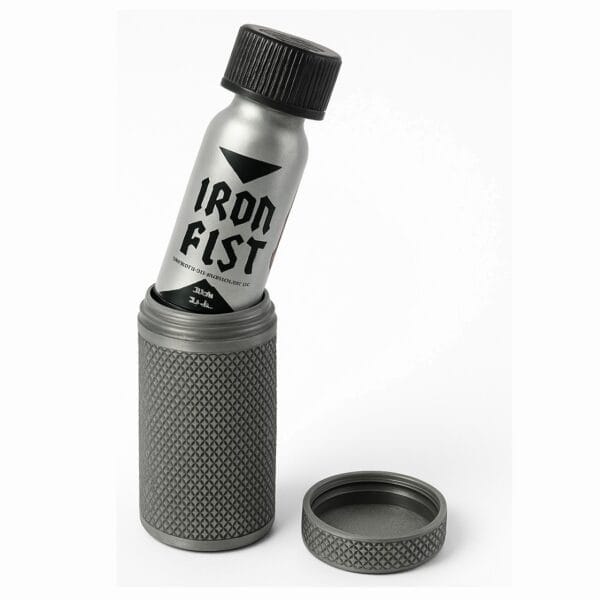 poppers keeper grey aluminium 24/30ml tall bottles