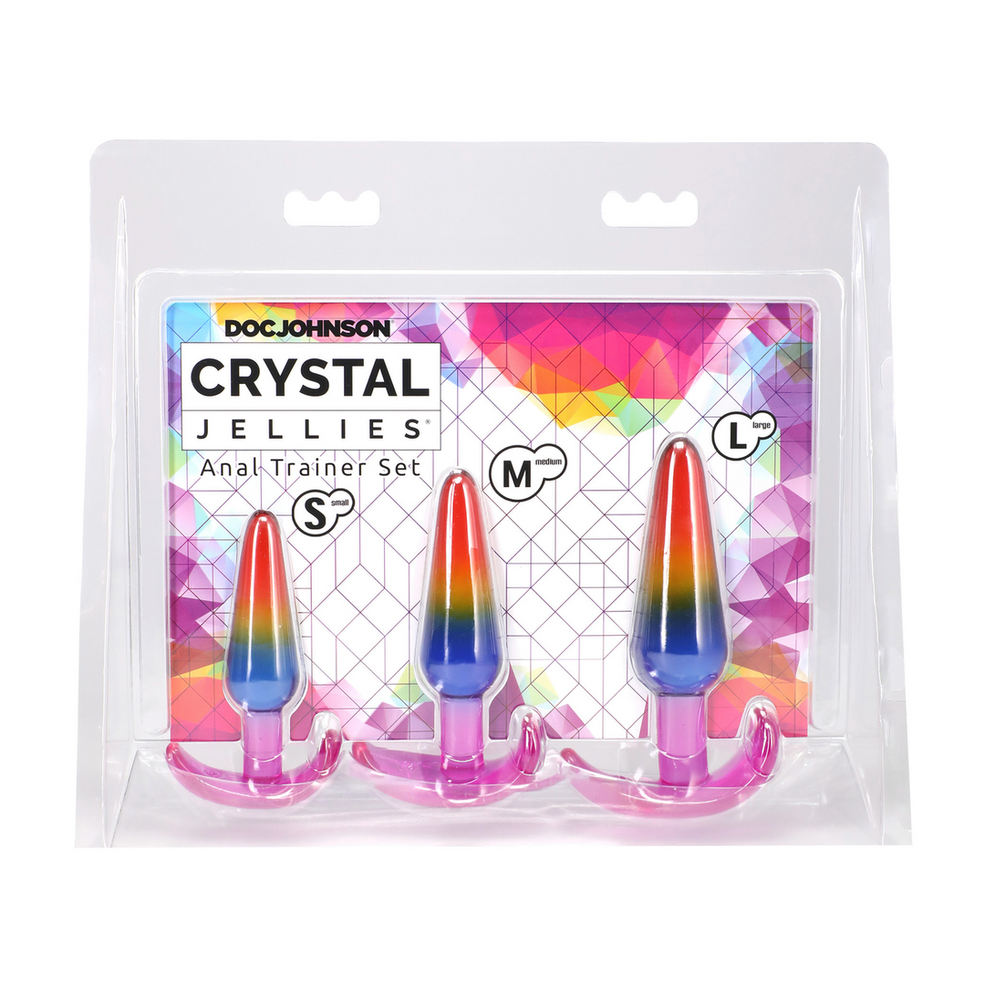 Crystal Jellies  - Anal Trainer Set - S/M/L - Regenboog