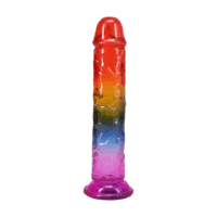 Crystal Jellies - Classic Dong - 8,5 / 21,6 cm - Regenboog