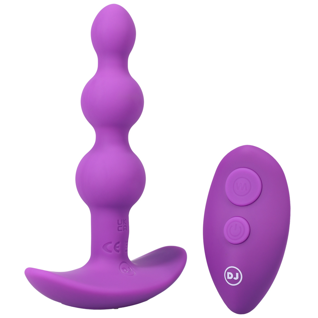 A-Play  - Beaded Vibe - Siliconen Anale Plug met Afstandsbediening